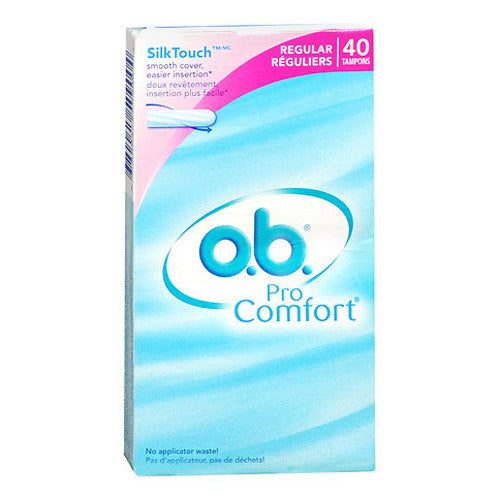 O.B. Pro Comfort Silk Touch Cover Tampons, Regular, 40 Ea